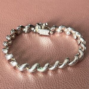Vintage 925 Italy San Marco Twist Chain Bracelet